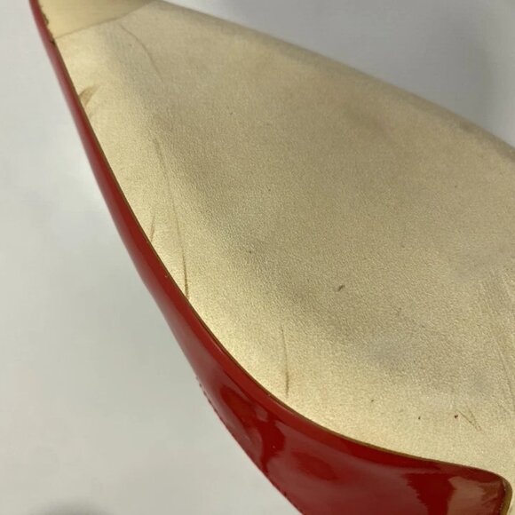 NEW STUART WEITZMAN Women’s Power Pumps Red Patent Leather Size 8.5C Pointed Toe - Picture 3 of 12
